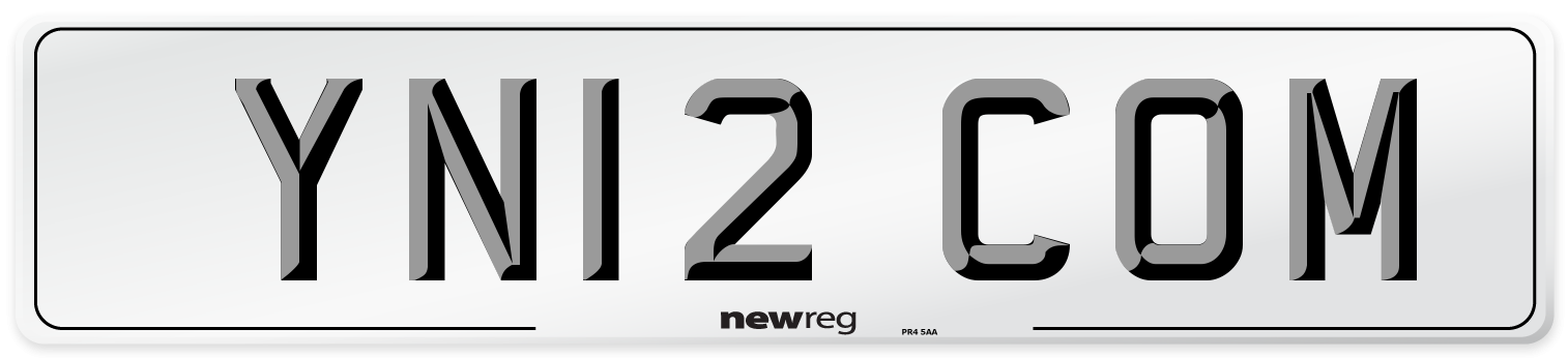 YN12 COM Number Plate from New Reg